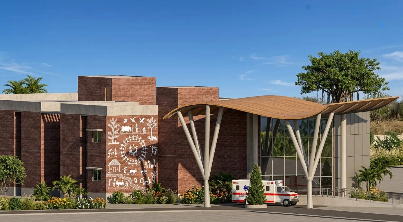 BIM Architects healthcare centre with sculptural canopy